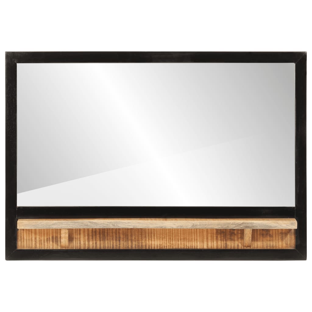 Spiegel Mit Ablage 80X8X55 Cm Glas Und Massivholz Mango