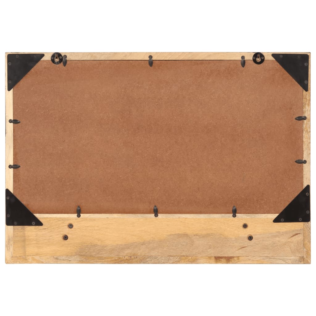 Spiegel Mit Ablage 80X8X55 Cm Glas Und Massivholz Mango