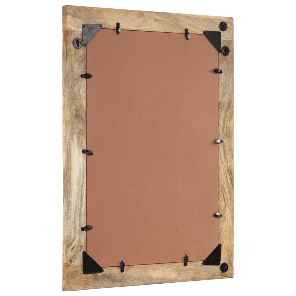 Badspiegel 50X70X2,5 Cm Massivholz Mango Und Glas