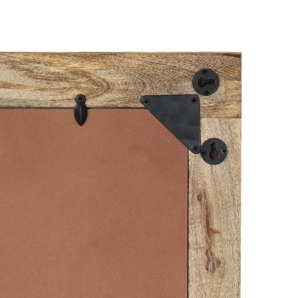 Badspiegel 50X70X2,5 Cm Massivholz Mango Und Glas