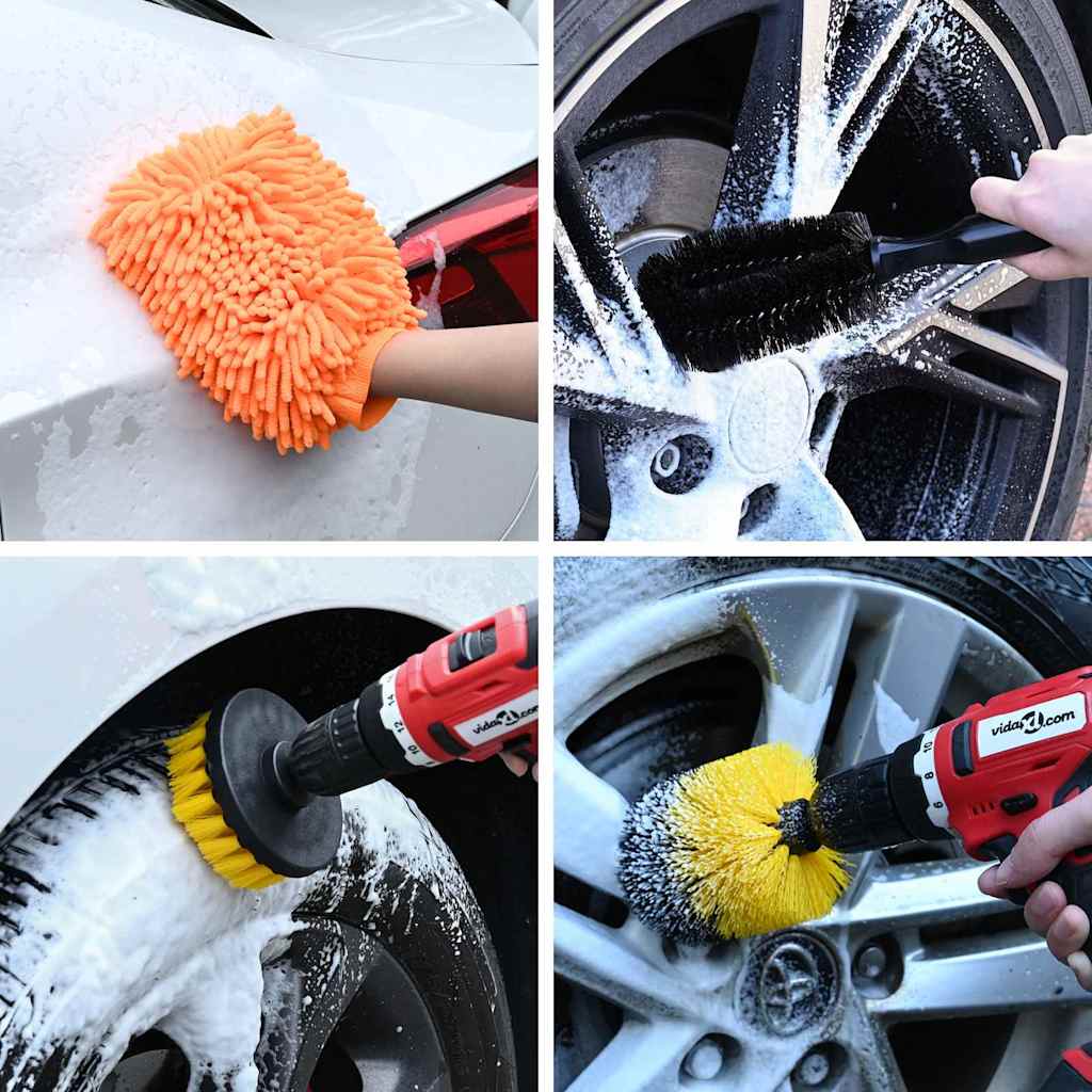 Auto-Reinigungsbürsten-Set 19 Teile 19 Pcs Mehrfarbig Na