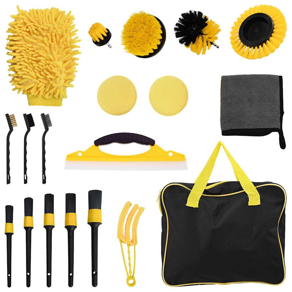 Auto-Reinigungsbürsten-Set 19 Teile 19 Pcs Mehrfarbig Na