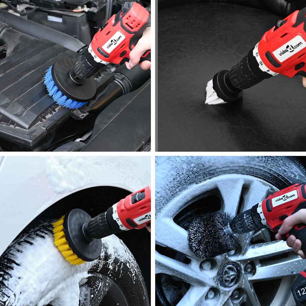 Auto-Reinigungsbürsten-Set 19 Teile 19 Pcs Mehrfarbig Na
